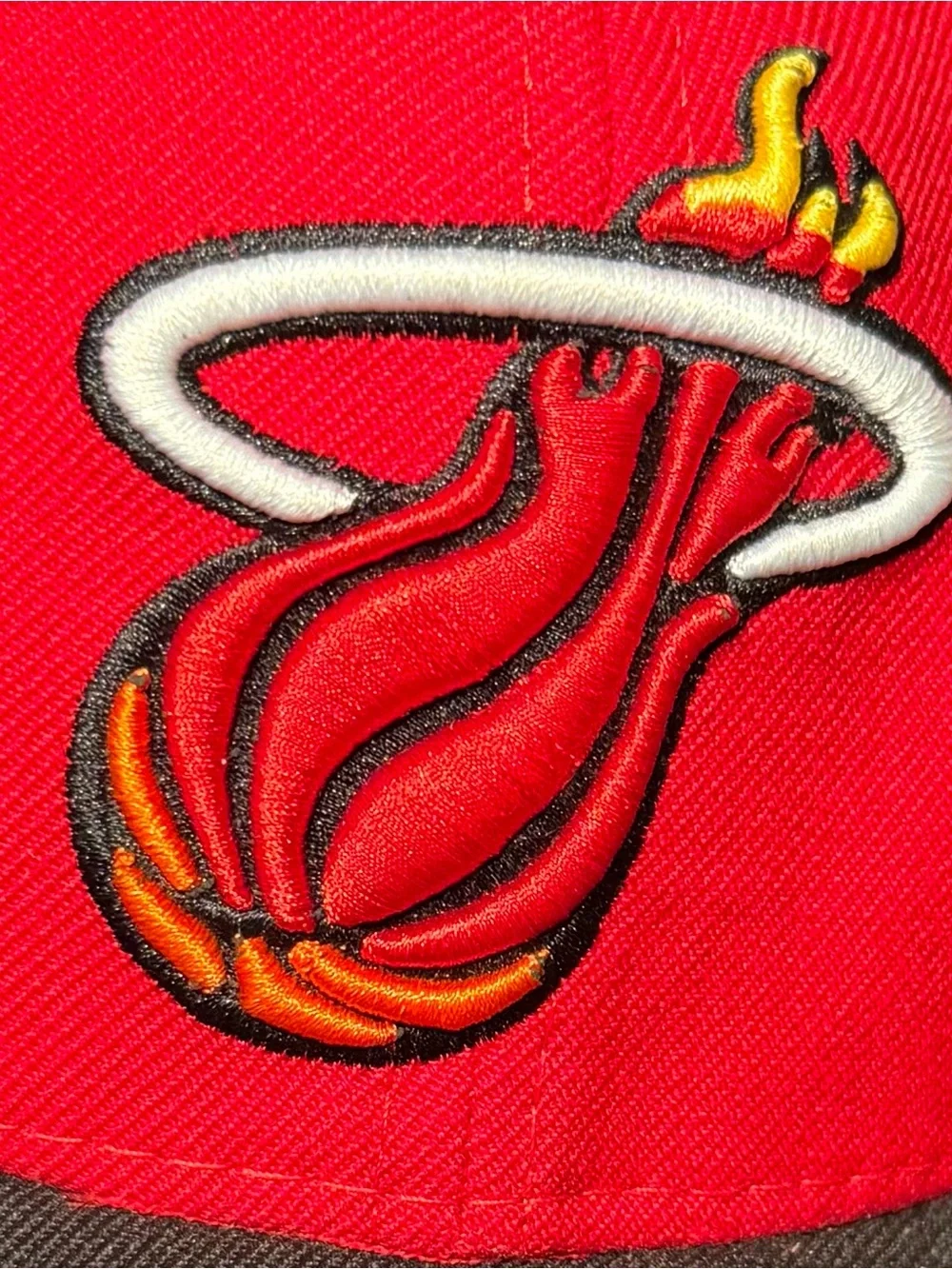 NBA Red and Black Miami Heat Logo Snapback